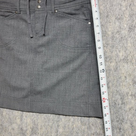 Athleta Sirrus Tennis Skirt Wome 8 Wool Blend Drawstring Casual Charcoal Heather - Picture 12 of 12